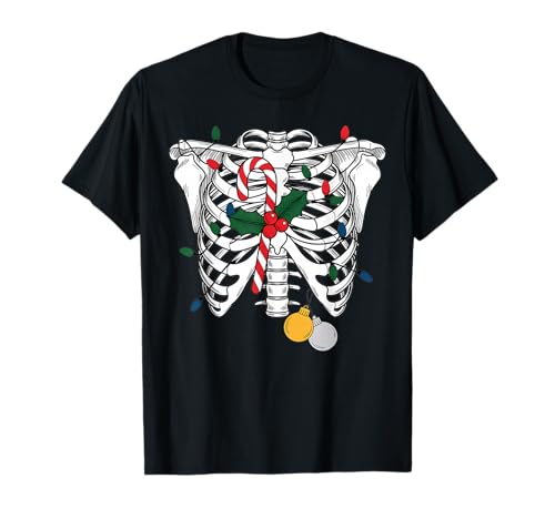 Weihnachtliches Skelett-Rippkäfig für Herren und Damen, lustiges Weihnachtskostüm T-Shirt Weihnachtliches Skelett-Rippkäfig für Herren und Damen, lustiges Weihnachtskostüm T-Shirt von Cozy Christmas Men Women Apparel Clothes Ideas
