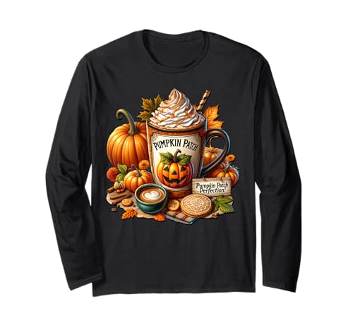 Pumpkin Patch Coffee Halloween Mug for Women Pumpkin Spice Langarmshirt Pumpkin Patch Coffee Halloween Mug for Women Pumpkin Spice Langarmshirt von Cozy Fall Coffee Gifts For Pumpin Spice Lovers