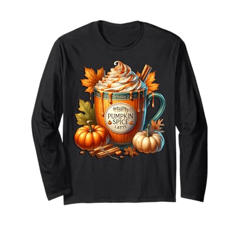 Pumpkin Spice Coffee Latte Mug Graphic for Women Autumn Fall Langarmshirt Pumpkin Spice Coffee Latte Mug Graphic for Women Autumn Fall Langarmshirt von Cozy Fall Coffee Gifts For Pumpin Spice Lovers