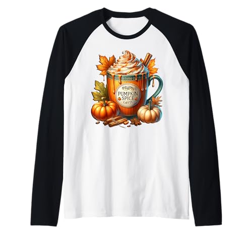 Pumpkin Spice Coffee Latte Mug Graphic for Women Autumn Fall Raglan von Cozy Fall Coffee Gifts For Pumpin Spice Lovers