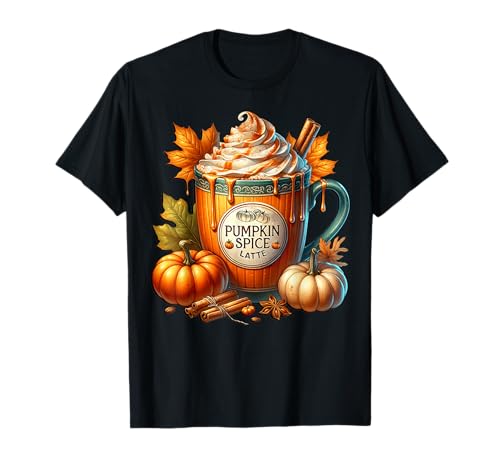 Pumpkin Spice Coffee Latte Mug Graphic for Women Autumn Fall T-Shirt Pumpkin Spice Coffee Latte Mug Graphic for Women Autumn Fall T-Shirt von Cozy Fall Coffee Gifts For Pumpin Spice Lovers