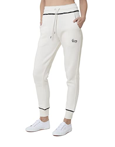 Cozy Panda Damen Jogginghose in Wollweiß Größe L - Jogginganzug für Frauen aus Baumwolle in Large 40 - Sport Set Lang in Weiß von Cozy Panda