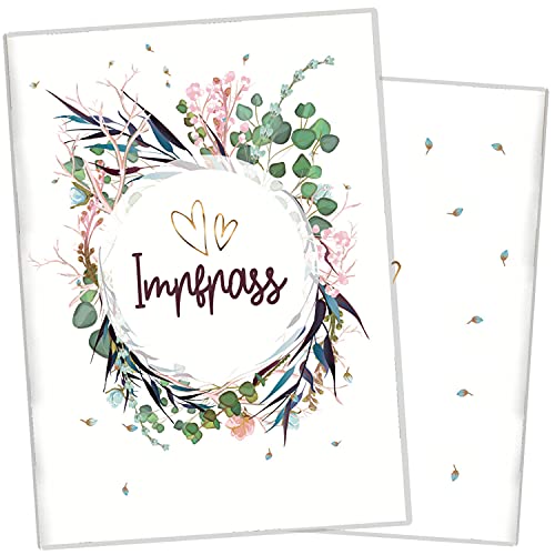 cozy racoon Impfpasshülle für Erwachsene und Kinder | Hochwertige Hülle für die Internationale Impfbescheinigung I Perfekte Schutzhülle für Dein Impfdokument I Design Flower Party von cozy racoon