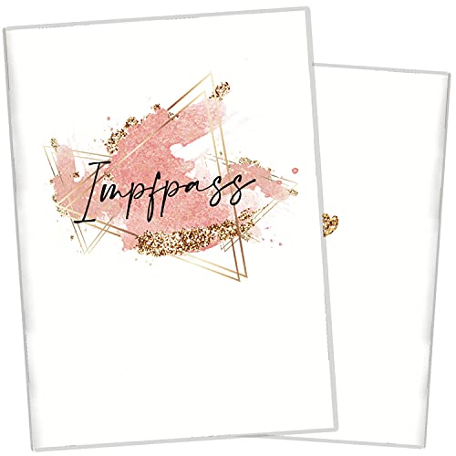 cozy racoon Impfpasshülle für Erwachsene und Kinder | Hochwertige Hülle für die gelbe Internationale Impfbescheinigung I Perfekte Schutzhülle für Dein Impfdokument I Design Glamour Splash von cozy racoon