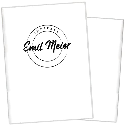 cozy racoon Personalisierbare Impfpasshülle für Erwachsene und Kinder | Hochwertige Hülle für die Internationale Impfbescheinigung I Schutzhülle für Dein Impfdokument I Design Clear White von cozy racoon