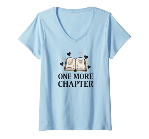 Damen EIN weiteres Kapitel Buchliebhaber, das Design liest T-Shirt mit V-Ausschnitt Damen EIN weiteres Kapitel Buchliebhaber, das Design liest T-Shirt mit V-Ausschnitt von Cozy Reads Apparel