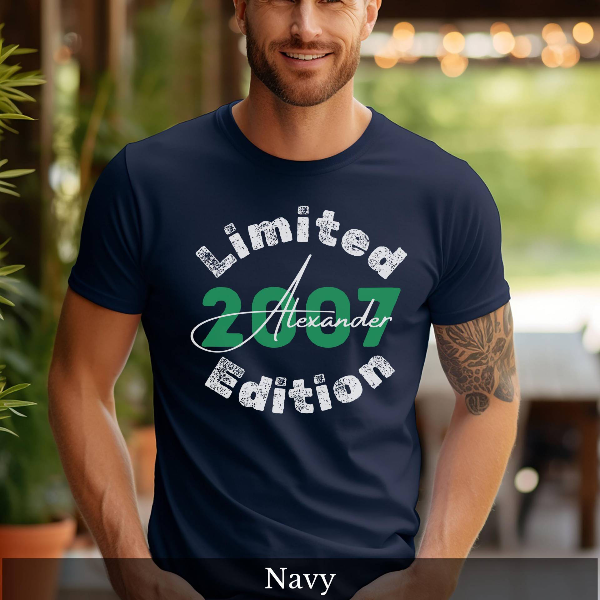 18. Geburtstag Geschenk Junge Tshirt Personalisiert 18 Limited Edition 2007 Geburtstagsgeschenk Freund Geburtsjahr von CozyDaysDesign