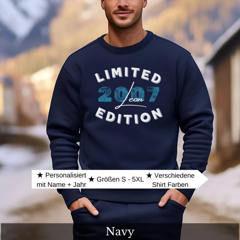 18. Geburtstag Junge Geschenk Sweatshirt Personalisiert 2007 Limited Edition 18 Sohn Pullover von CozyDaysDesign