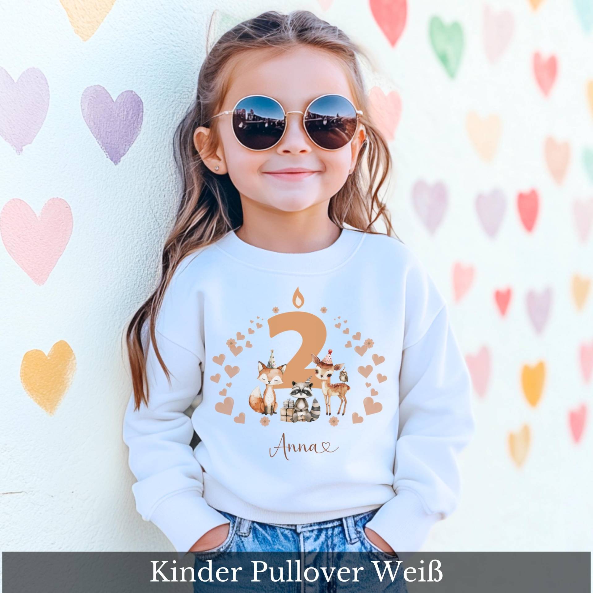 2. Geburtstag Geschenk Mädchen Pullover Personalisiert Mit Namen, Geburtstagsgeschenk Enkelin Tochter, Geburtstagsshirt Alter 3 4 5 Pulli von CozyDaysDesign