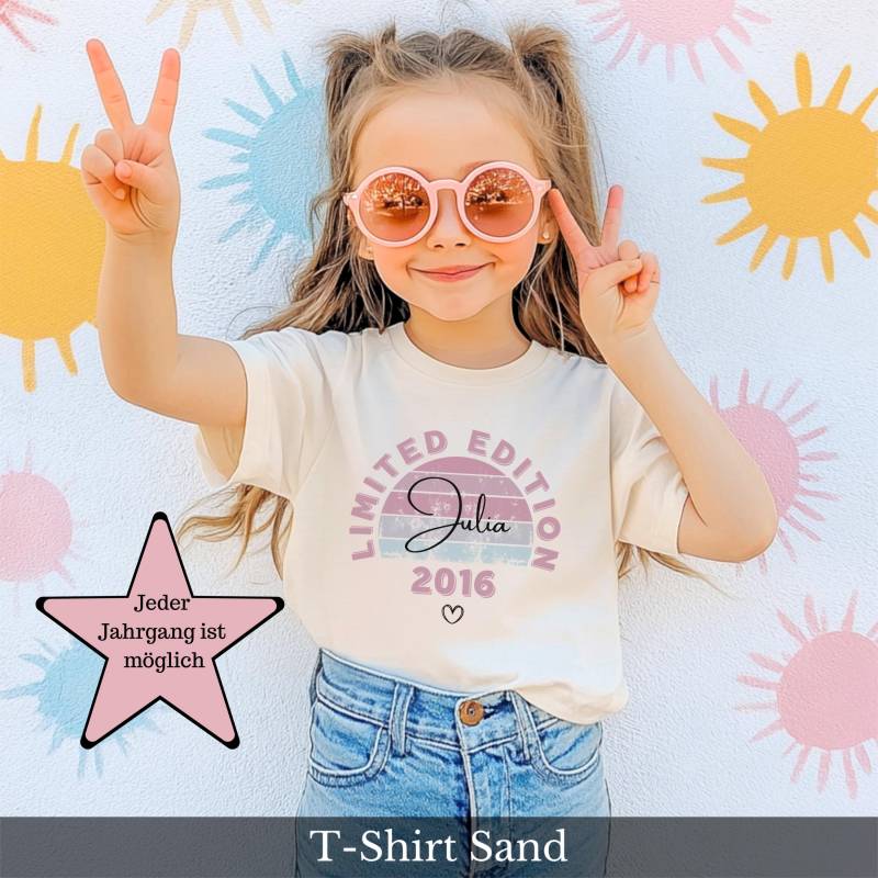 Geburtstagsshirt Mädchen Personalisiert - Kinder T-Shirt Name + Jahrgang Geschenk 3 4 5 6 7 Jahre Einschulung & Kita Geburtstagsgeschenk von CozyDaysDesign