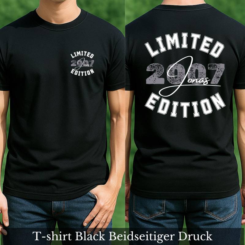 Geschenk 18 Geburtstag Junge Personalisiert Sohn Geburtstagsshirt Zum 18. Backprint Ideen Geburtstagsgeschenk Freund von CozyDaysDesign