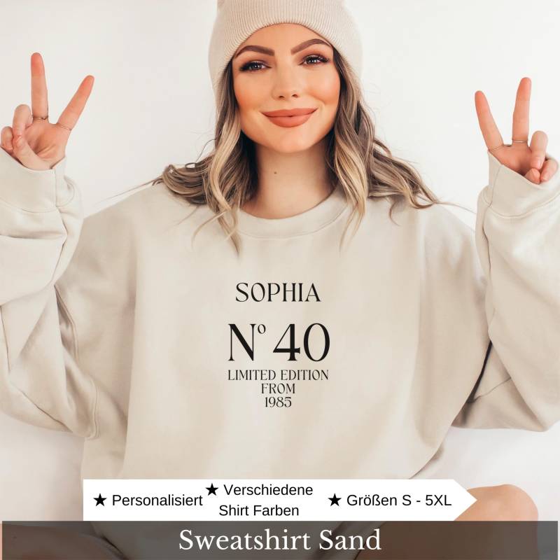 Geschenk Zum 40 Geburtstag Frau Pullover Geburtstagsgeschenk 40. Beste Freundin Schwester Kollegin Tochter Minimalistisch Damen von CozyDaysDesign