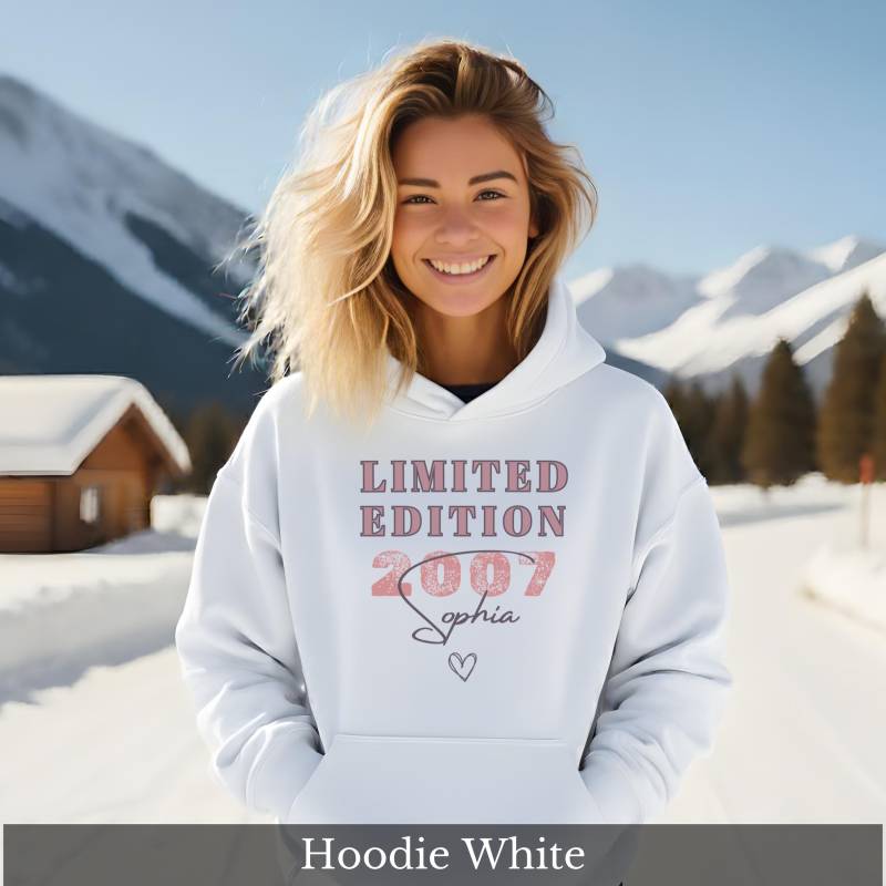 Personalisiert Geschenk Zum 18 Geburtstag Mädchen Sweatshirt Limited Edition 2007 Tochter Mama von CozyDaysDesign