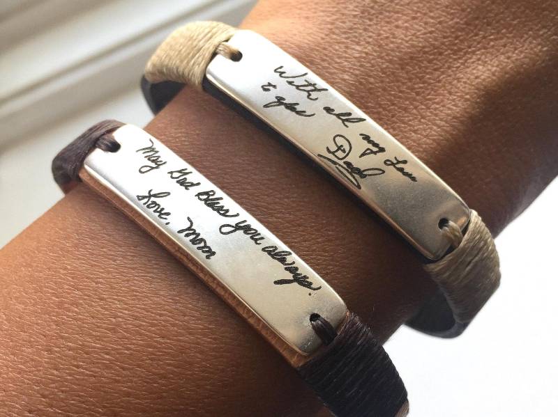 Benutzerdefinierte Handschrift Armband Tatsächliche Handgeschriebene Personalisierte Andenken Signatur Spezielle Feiertage Geschenk Männer/Frauen von CozyDetailz