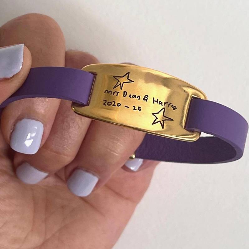 Kinder Kunstwerk Armband Tatsächliche Handschrift Schmuck Geschenke Für Mama & Papa Zeichnung Benutzerdefinierte Handschriftliche Unterschrift von CozyDetailz