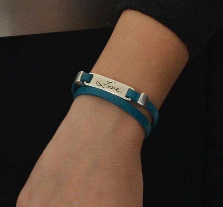 Personalisierte Handschrift Armband Sterling Silber Überzogener Gedenkschmuck von CozyDetailz
