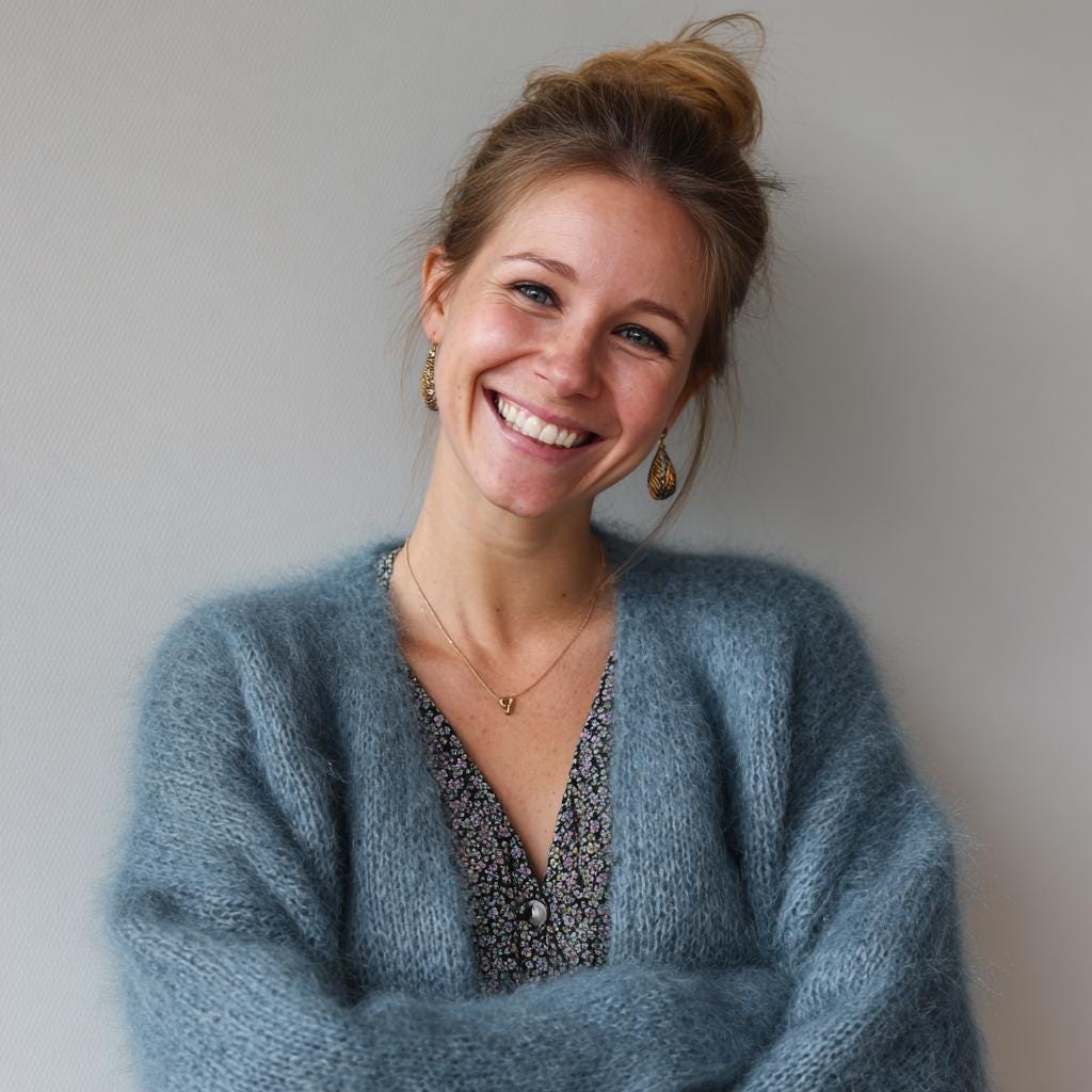 Mohair Strickjacke, Cardigan, Jacke Handgestrickt Handmade One Size von CozyPaula