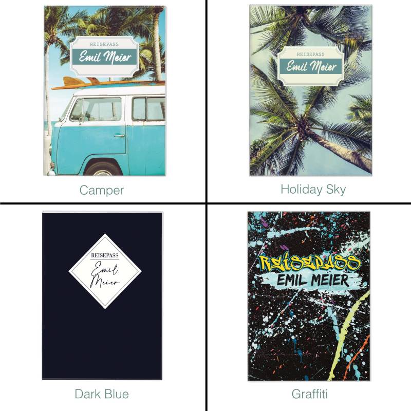 Reisepasshülle Für Erwachsene Und Kinder Personalisiert | Viele Designs - Reisepass Mit Name Schutzhülle Frau Mann Kind Männer Frauen von CozyRacoon