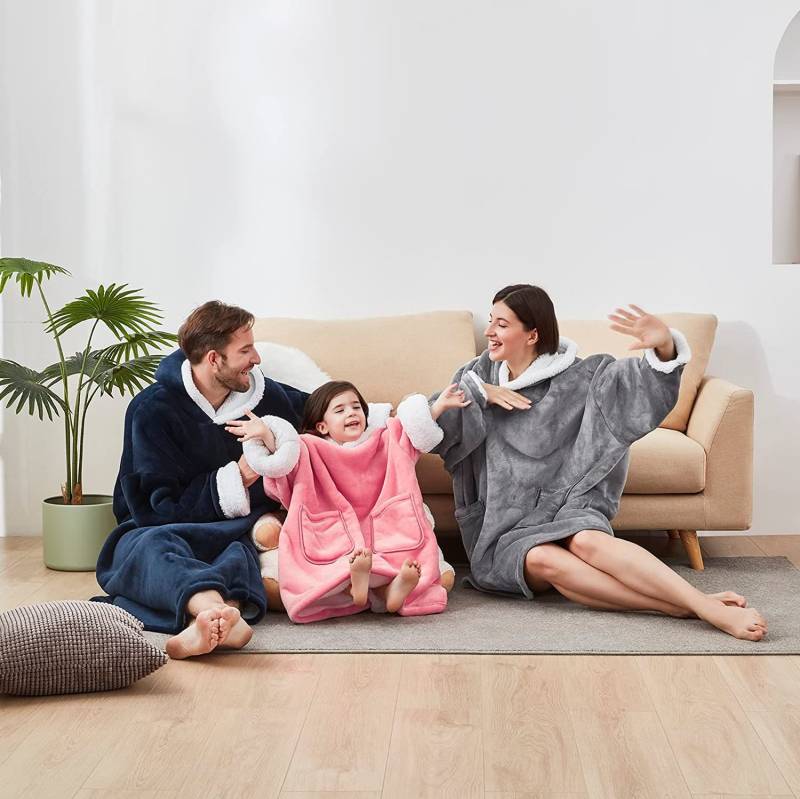 Tragbare Decke Hoodie Oversized Sweatshirt Für Frauen Mann Erwachsene Kinder - Große Plüsch Kapuzendecke Mit Kapuze Geschenkideen von CozyRelax