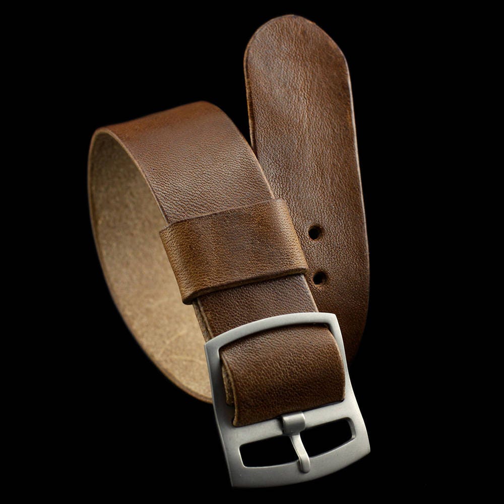 Handgefertigtes Vintage 402 Lederarmband Für Uhren | Perlon Style, Italienisch | Veg Gegerbt Handgefertigtes Vintage 402 Lederarmband Für Uhren | Perlon Style, Italienisch | Veg Gegerbt von CozySG