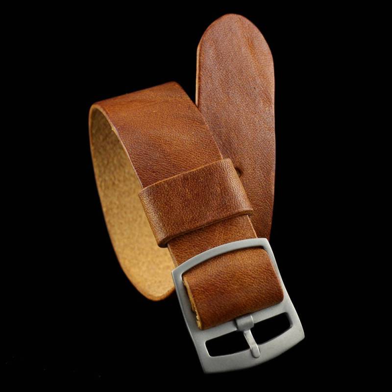 Handgefertigtes Vintage 403 Lederarmband Für Uhren | Perlon Style, Italienisch | Veg Gegerbt von CozySG