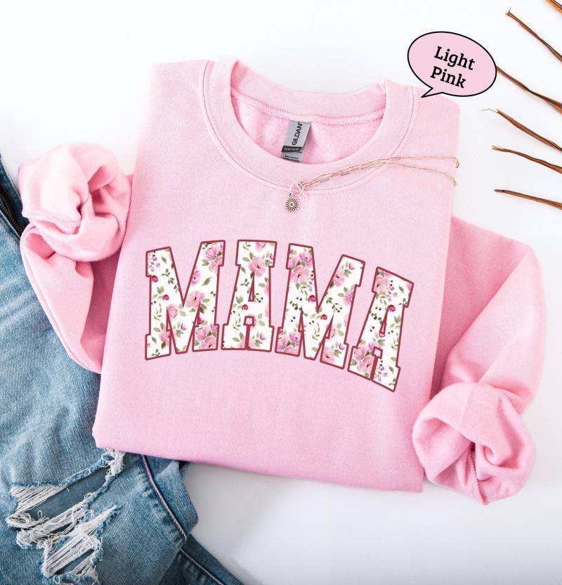 Mama Sweatshirt Mit Toile De Jouy Blumenmuster - Gemütlicher Pullover Im Vintage-Look von CozyTreasuresAtelier