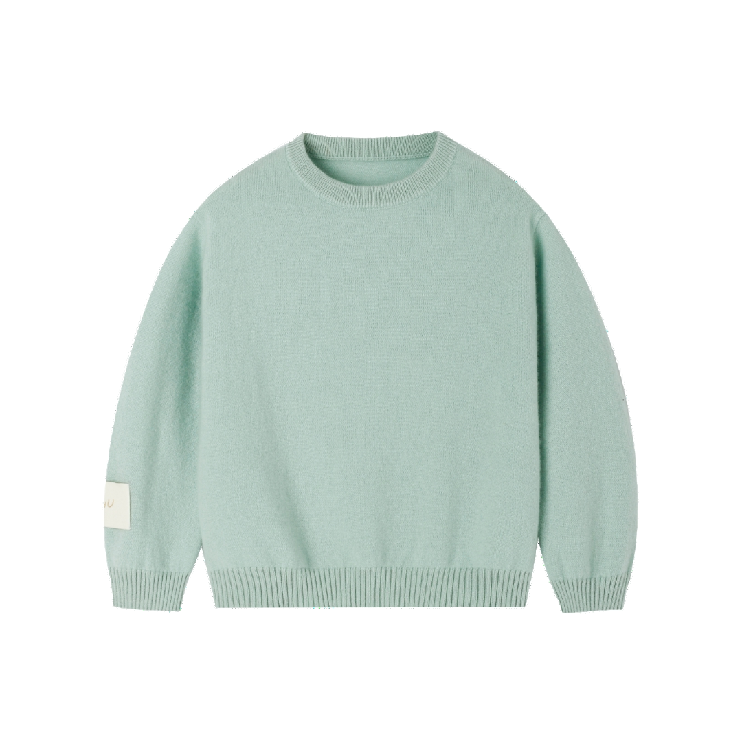 CozyU | Essential Baby Cashmere Jumper | Mint Green | Kid's Mint Green Baby Knitwear CozyU | Essential Baby Cashmere Jumper | Mint Green | Kid's Mint Green Baby Knitwear von CozyU