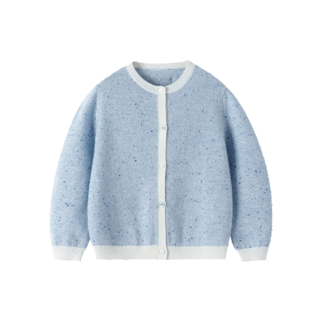 Heirloom Speckle 100% Cashmere Cardigan | Cloud Blue - Blue - 100 - CozyU - Baby Knitwear Heirloom Speckle 100% Cashmere Cardigan | Cloud Blue - Blue - 100 - CozyU - Baby Knitwear von CozyU