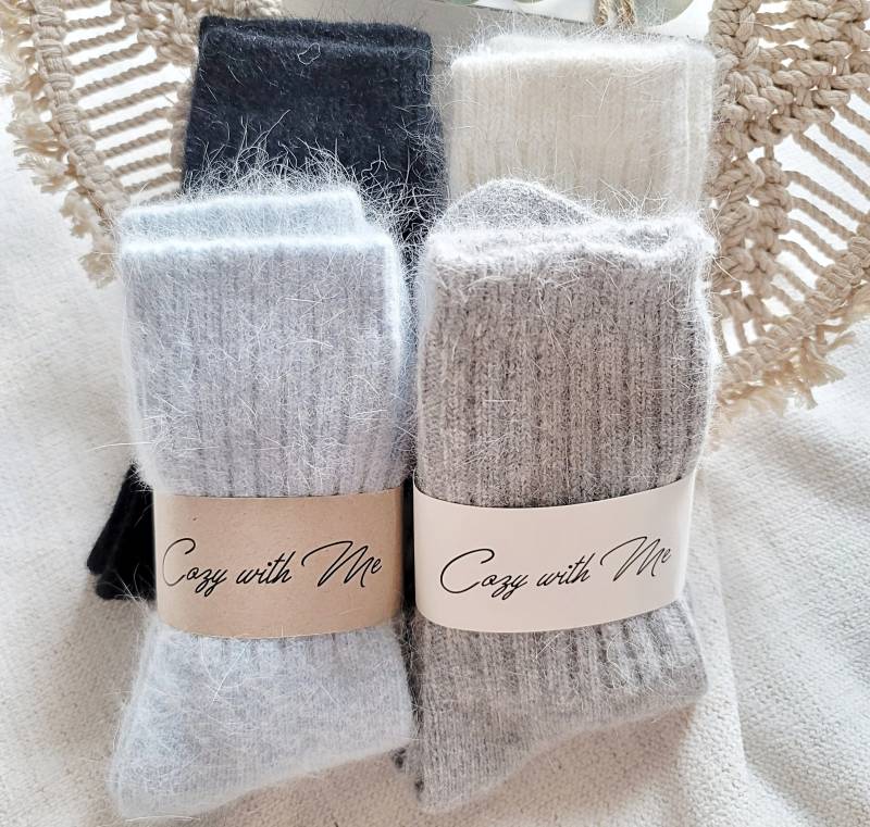 Angora Winter Fuzzy Socke Luxe Stoffe Comfie Sock Frauen Premium Soft Dicke Socken Gut Für Weihnachtsgeschenk Sie von CozyWithMeUSA