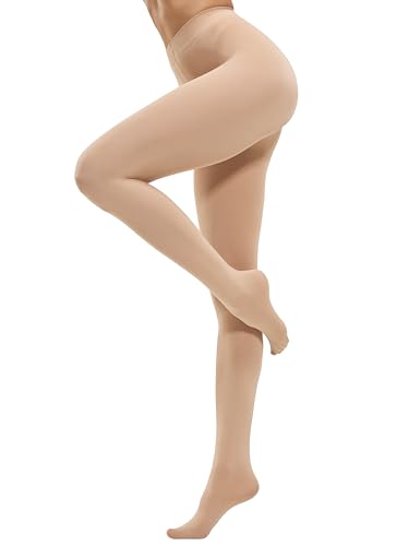 CozyWow Damen Strumpfhose 80D Elastisch blickdichte Hoch Taille über 30 Farben(Rehbraun,2XL-3XL) von CozyWow