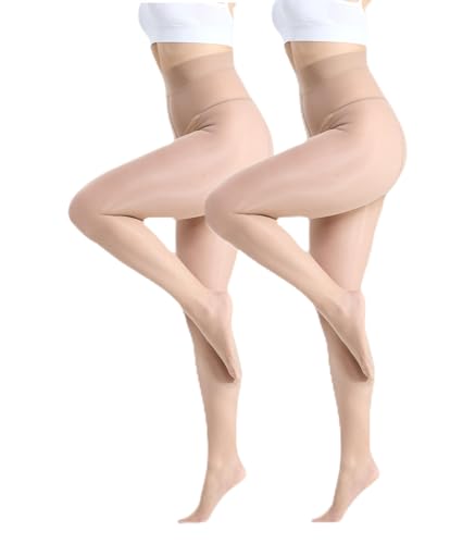 CozyWow Damen Sexy Ölige Glänzende Strumpfhose 15D Seidenglatt Feinstrumpfhose Reißfest Transparent mit Hohe Taille 2X Hautfarbe XL-XXL CozyWow Damen Sexy Ölige Glänzende Strumpfhose 15D Seidenglatt Feinstrumpfhose Reißfest Transparent mit Hohe Taille 2X Hautfarbe XL-XXL von CozyWow
