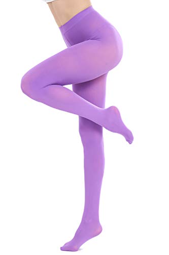 CozyWow Damen Strumpfhose Elastisch Semi Stützstrumpfhose in 25 Farben 80 DEN (Hellviolett, M) von CozyWow