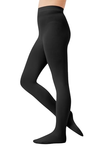 CozyWow Strumpfhose mädchen 60 Den Halb-blickdichte Ballett Strumpfhose Microfaser Tanzstrumpfhose mit Fuß Schwarz 10-12 Jahre von CozyWow