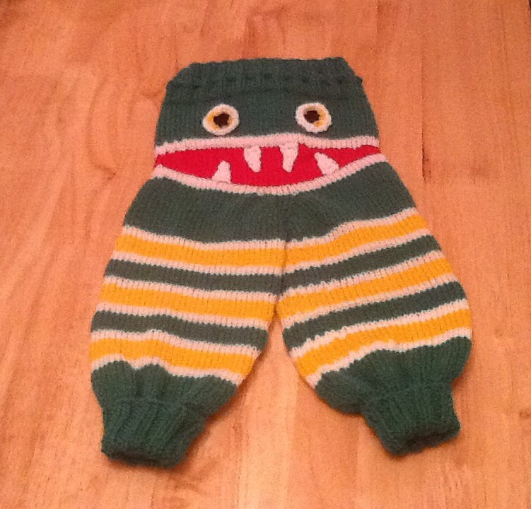 Handgestrickte Gemütliche Monster Bitey Bum Leggings Für Babys Und Kleinkinder Tolles Geschenk von CozyWozyWo