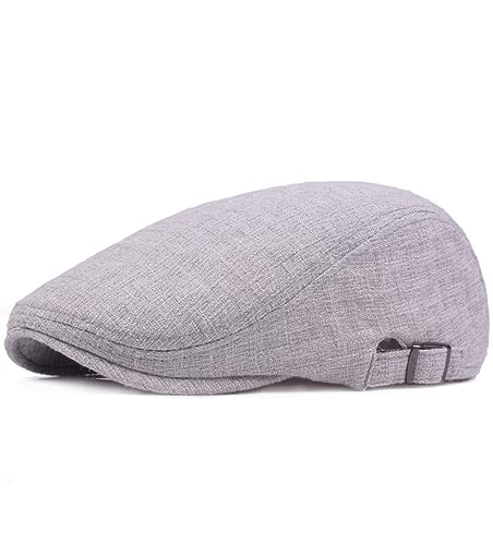 Barett Cap Herren Schiebermütze chirmmütze Gatsby Schirmmütze Newsboy Flat Cap Baskenmütze Herren Schiebermütze Schirmmütze Baumwolle Barett Cap Einstellbare Driving Cabbie Flatcap von Cozyan