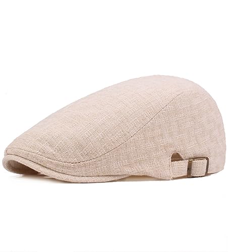 Barett Cap Herren Schiebermütze chirmmütze Gatsby Schirmmütze Newsboy Flat Cap Baskenmütze Herren Schiebermütze Schirmmütze Baumwolle Barett Cap Einstellbare Driving Cabbie Flatcap von Cozyan