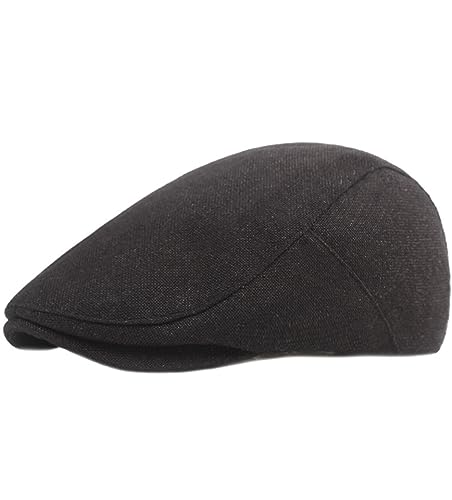Barett Cap Herren Schiebermütze chirmmütze Gatsby Schirmmütze Newsboy Flat Cap Baskenmütze Herren Schiebermütze Schirmmütze Baumwolle Barett Cap Einstellbare Driving Cabbie Flatcap von Cozyan