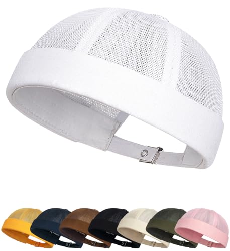 Beanie Mütze Haube Docker Style Trawler Frühling Herbst Winter weich & leicht Damen Dockercap Cap Ohne Schirm Casual Seemannsmütze Adjustable Hafenmütze von Cozyan