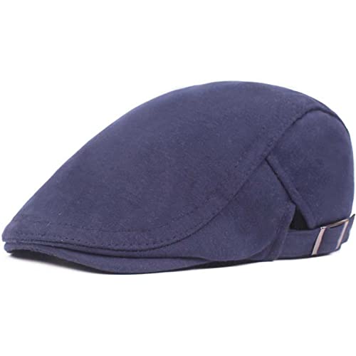 Cozyan Barett Cap Herren Schiebermütze chirmmütze Gatsby Schirmmütze Newsboy Flat Cap Baskenmütze Herren Netz Schirmmütze-Atmungsaktiv Schiebermütze Baskenmütze Newsboy (Marineblau-1) von Cozyan