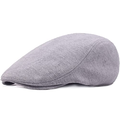 Cozyan Barett Cap Herren Schiebermütze chirmmütze Gatsby Schirmmütze Newsboy Flat Cap Baskenmütze Herren Netz Schirmmütze-Atmungsaktiv Schiebermütze Baskenmütze Newsboy (hellgrau) von Cozyan