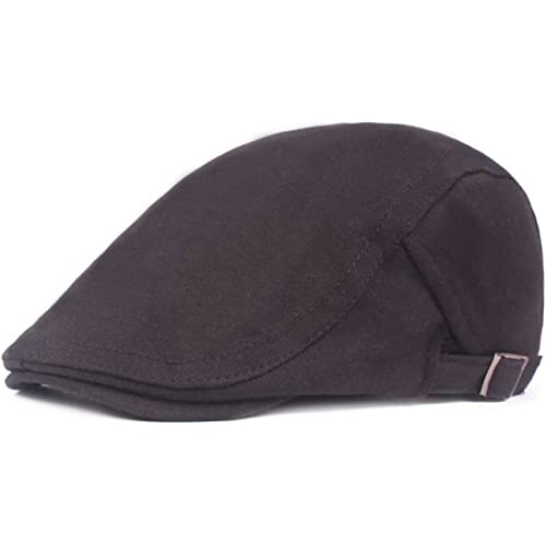 Cozyan Barett Cap Herren Schiebermütze chirmmütze Gatsby Schirmmütze Newsboy Flat Cap Baskenmütze Herren Netz Schirmmütze-Atmungsaktiv Schiebermütze Baskenmütze Newsboy (schwarz-1) von Cozyan