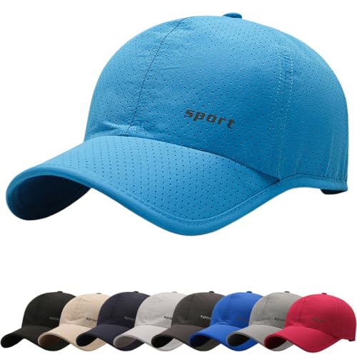 Cozyan Basecap Damen Herren Atmungsaktive Sport Sommer Kappe Verstellbar Baseball Cap Herren Damen Unisex Kappe Verstellbar Baseboard Sonnenschutz Basecap von Cozyan