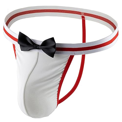 Cozyan Herren String sexy Slip für Männer Herren String Ouvert Unterwäsche und Verstärkungen mit nacktem Rücken Jockstraps Männer Sportunterwäsche (Rot) von Cozyan