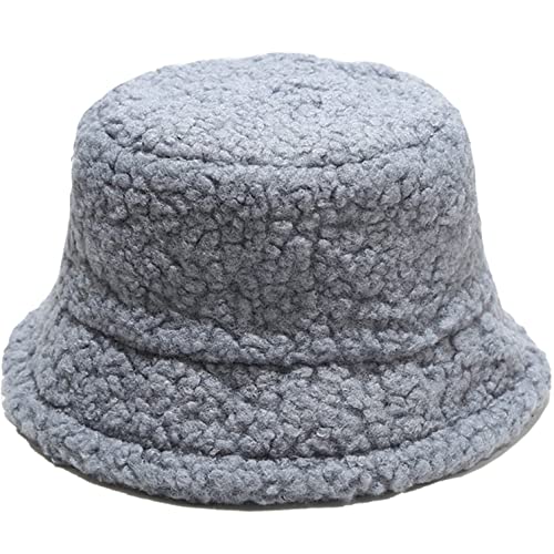 Damen Plüsch Fischerhut Wintermütze Flauschige Bucket Hat Warme Anglerhut Winter Fischerhut Damen Kunstpelz Bucket Cap Warme Mütze mit breiter Krempe Flauschige Mütze von Cozyan