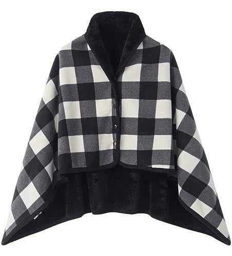 Damen Schal Stola Fur abendkleid Winter Pashmina Wrap Poncho Cape mit offener Vorderseite für Damen Cardigan Pullover Decke Warme Schal von Cozyan