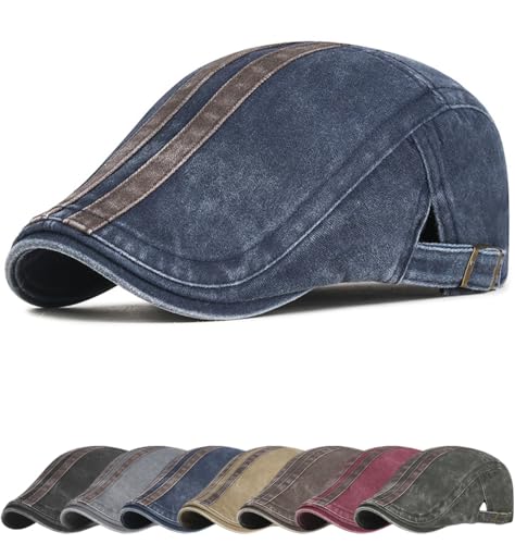 Herren Schirmmütze Atmungsaktive Sommer Newsboy Gatsby Barett Cap für Unisex Flache Kappe Sonnenhut Barett Herren atmungsaktive Schiebermütze Beret Flatcap Sportmütze von Cozyan