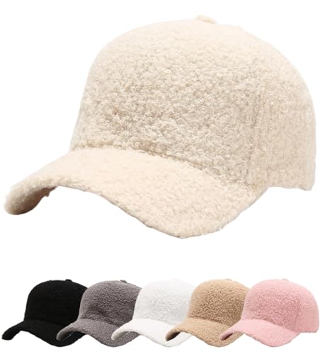 Cozyan Herren Baseball Cap Winter Basecap Unisex Ear Warmer Warm Lightweight Quick Dry Beige von Cozyan