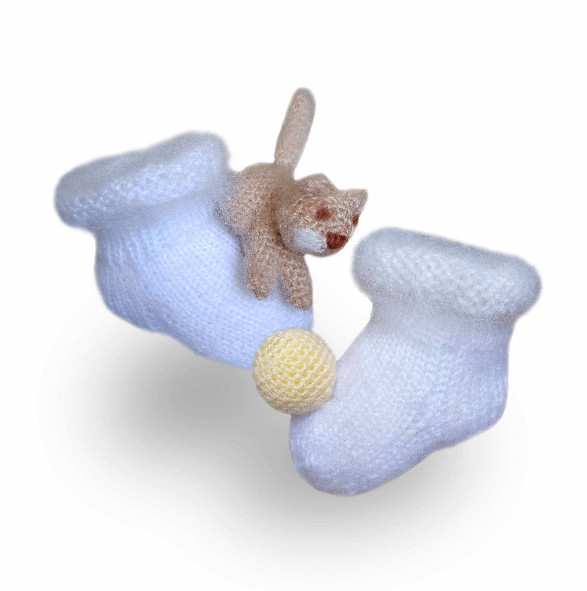 Baby Wollsocken Handgestrickt Spaß Kätzchen Babyschuhe Shower Geschenk Babypartygeschenk von Cozychic99