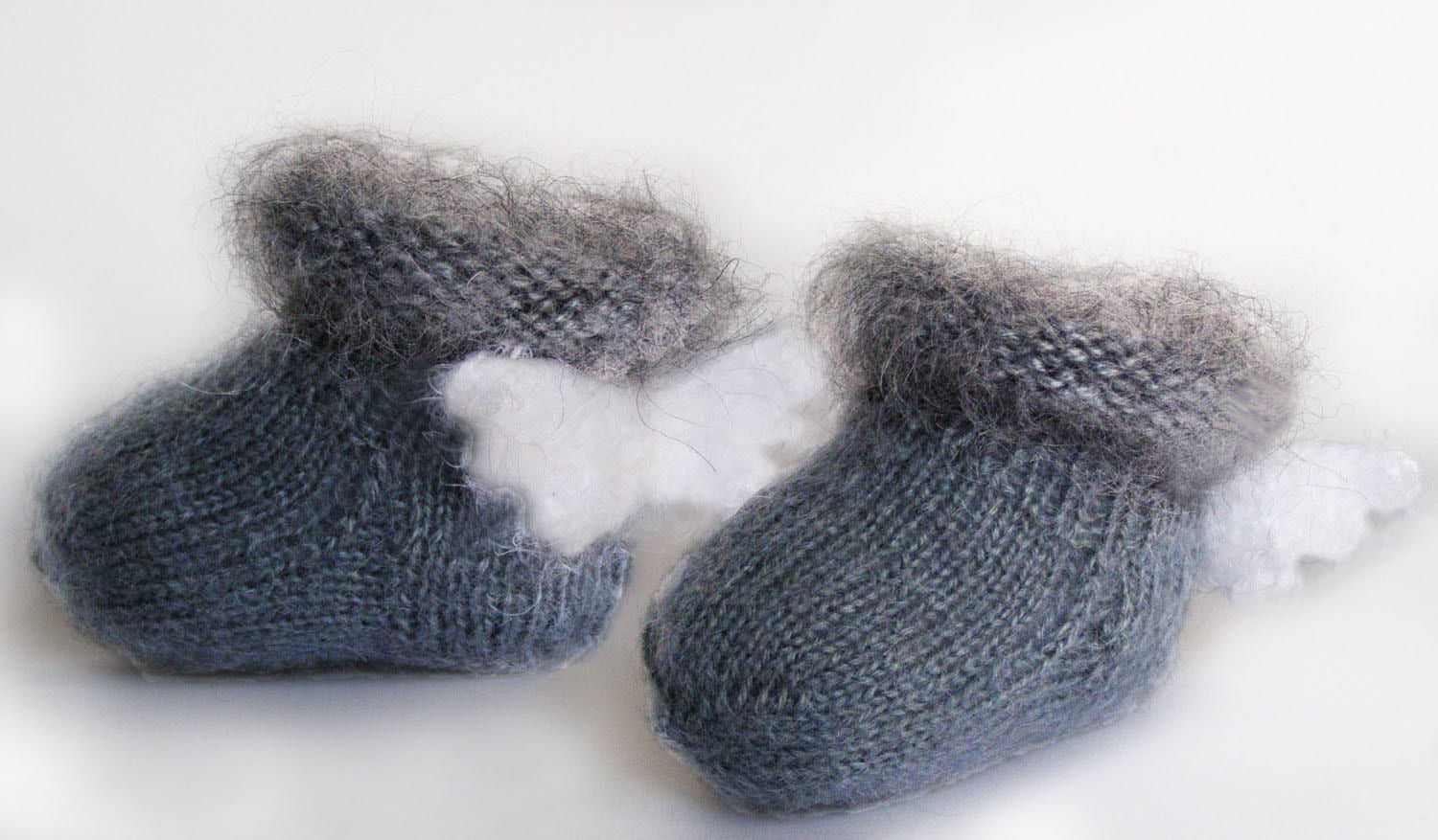 Babysocken Weiche Babyschühchen Gestrickte Socken Engelsflügel Booties Babypartygeschenk Babygeschenk von Cozychic99