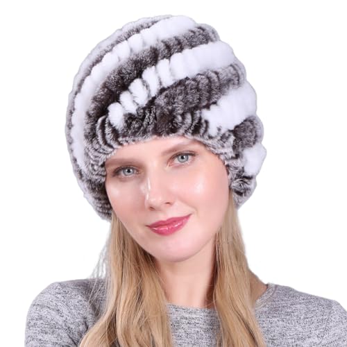 Cozylkx Kunstpelzmütze Für Damen, Russische Kosakenmütze, Winter-Warme Mütze, Pelzige Beanie-Mütze, Flauschige Schneemütze Für Den Winter von Cozylkx